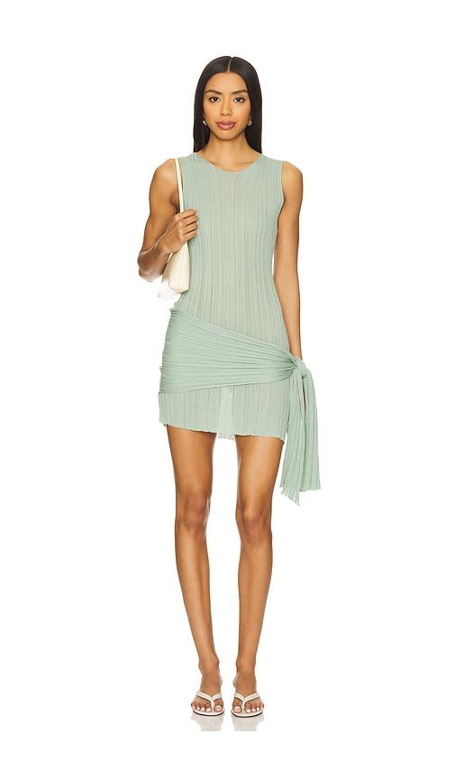 LIONESS Soleil Mini Dress in Sage by LIONESS