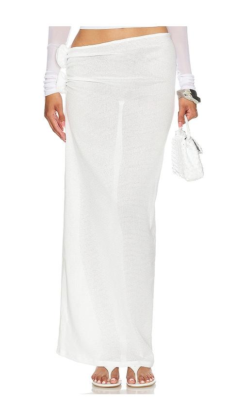 LIONESS Soul Mate Maxi Skirt in White by LIONESS
