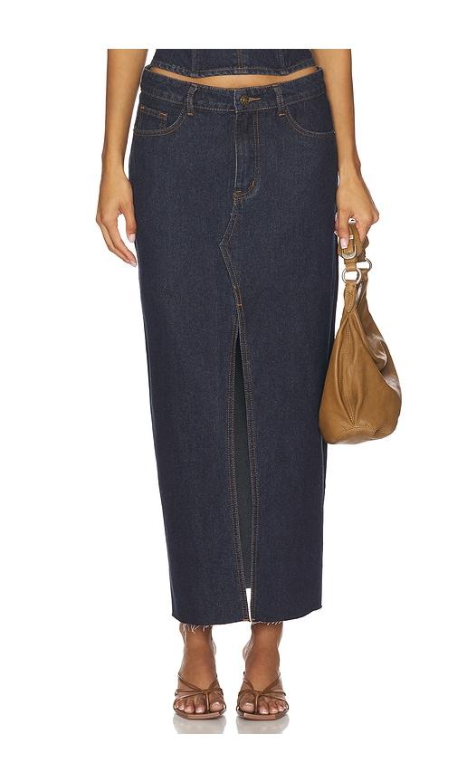 LIONESS Super Sweet Maxi Skirt in Blue by LIONESS