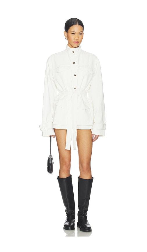 LIONESS Sweetness Overshirt in White by LIONESS