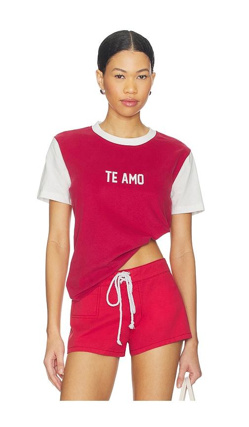 LIONESS Te Amo Tee in Red,White by LIONESS