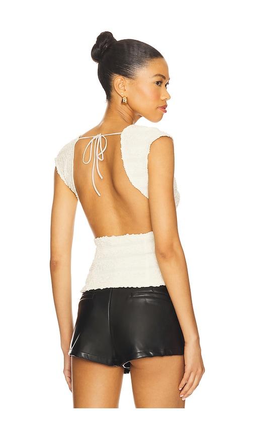 LIONESS Uno Tie Top in Ivory by LIONESS