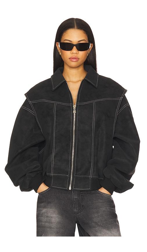 LIONESS Vista Bomber Jacket in Black by LIONESS