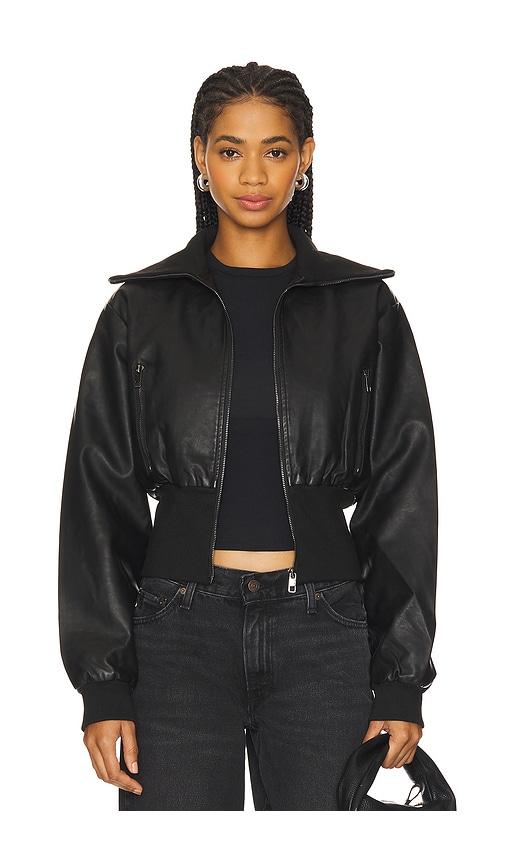 LIONESS Westwood Crop Jacket in Black by LIONESS