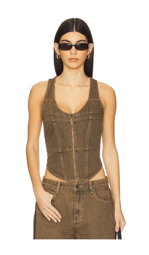 LIONESS Westwood Top in Brown by LIONESS