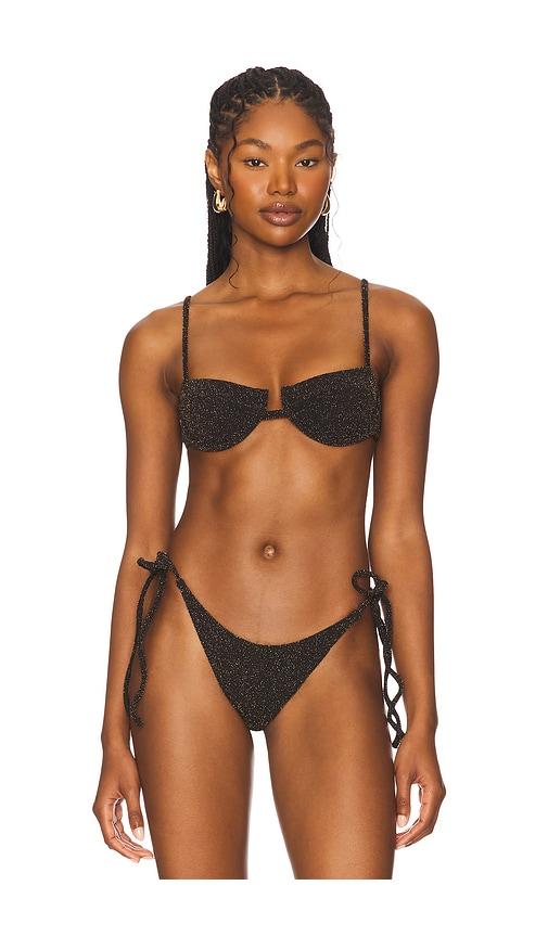 LIONESS x REVOLVE Byron Bikini Top in Black by LIONESS