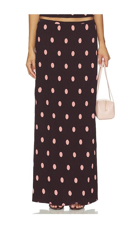 LIONESS x REVOLVE Ford Maxi Skirt in Burgundy by LIONESS