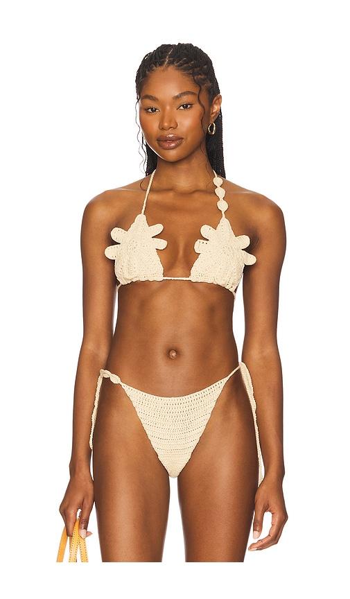 LIONESS x REVOLVE Samba Bikini Top in Beige by LIONESS