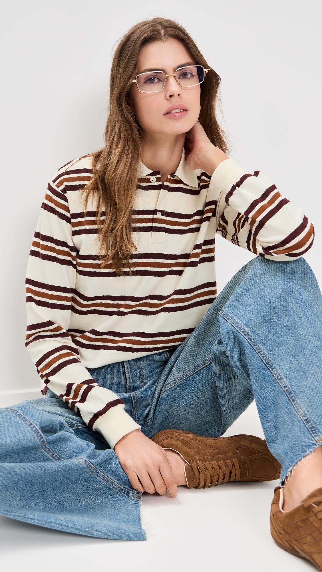 Leisure Long Sleeve Polo by LIONESS