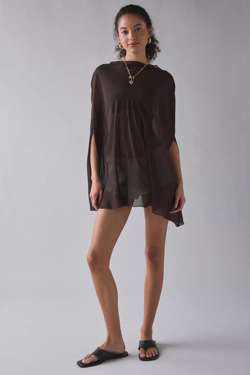 Lioness Aura Sheer Boatneck Poncho by LIONESS
