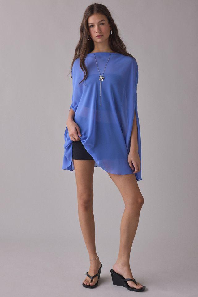 Lioness Aura Sheer Boatneck Poncho by LIONESS