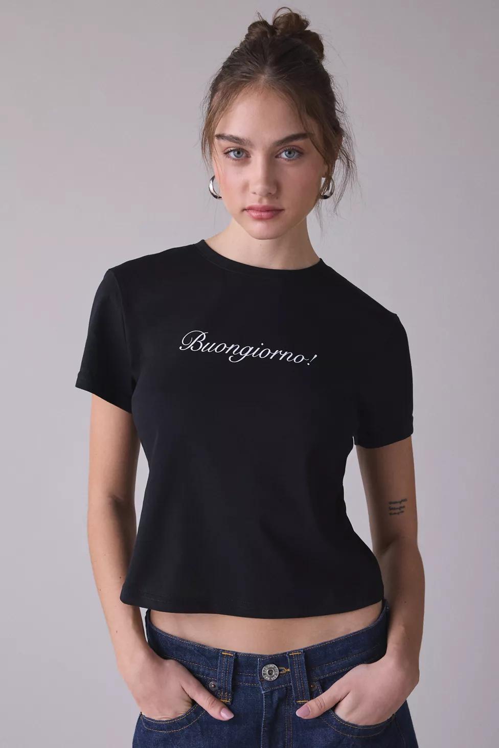 Lioness Buongiorno Graphic Short Sleeve Baby Tee by LIONESS