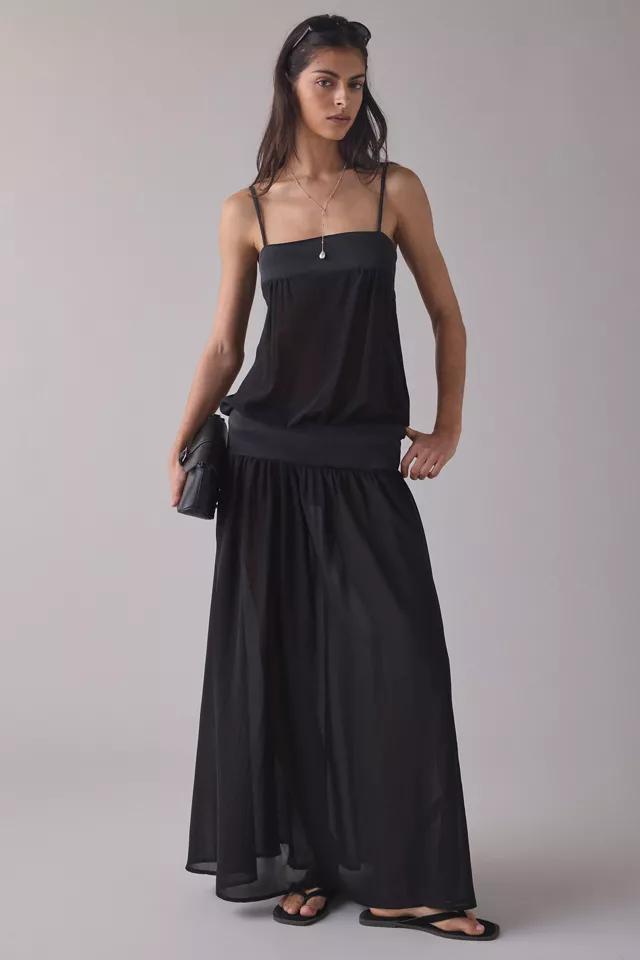 Lioness Gracia Sheer Chiffon Drop Waist Maxi Dress by LIONESS