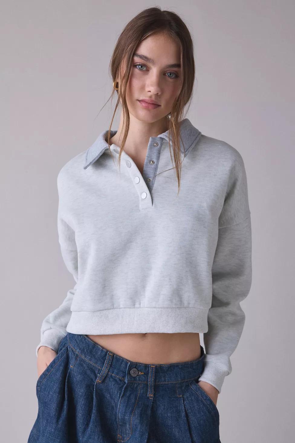 Lioness Housewife Cropped Polo Sweatshirt by LIONESS