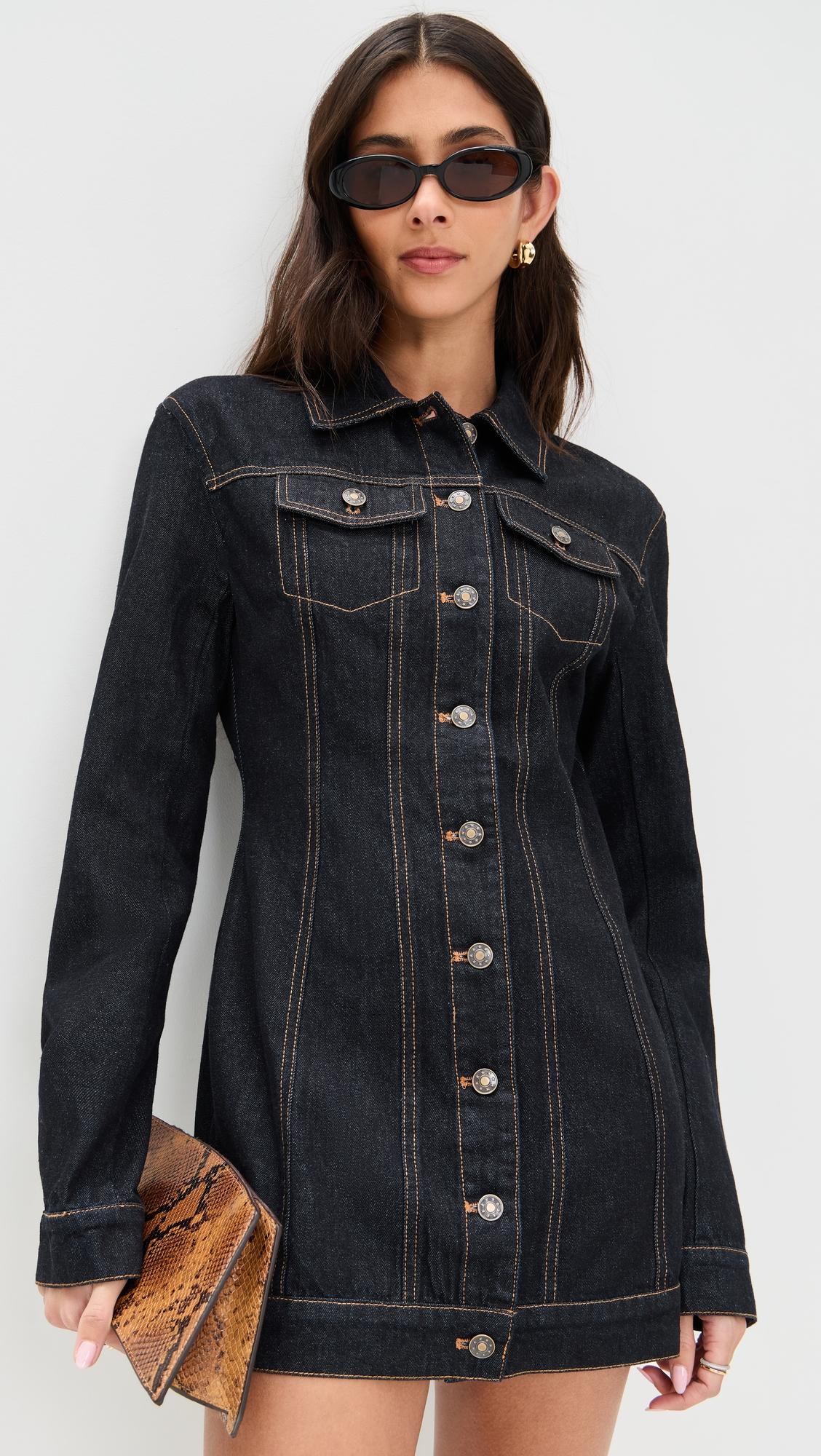 Rider Denim Mini Dress by LIONESS
