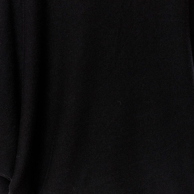 Black Wool Blend Off Shoulder Batwing Knit Jumper by LIQUORISH