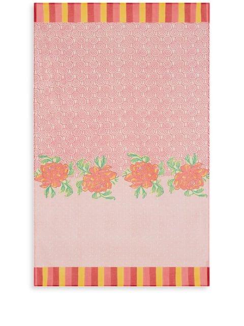 Camelia Magenta beach towel by LISA CORTI