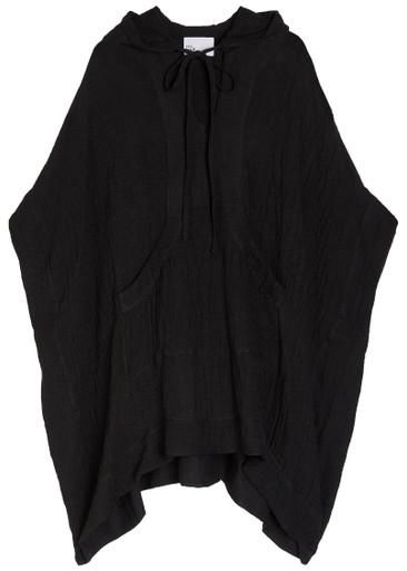 Hooded linen-blend beach poncho by LISA MARIE FERNANDEZ