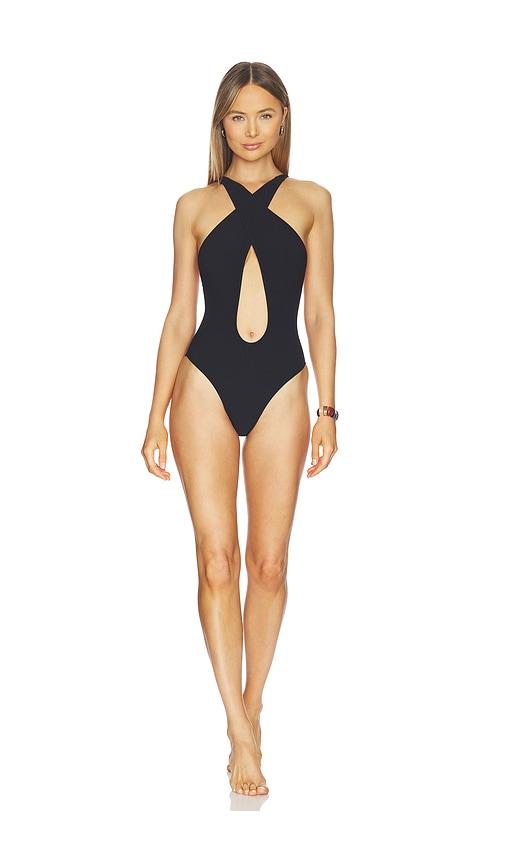 Lisa Marie Fernandez Pretzel Maillot One Piece in Black by LISA MARIE FERNANDEZ