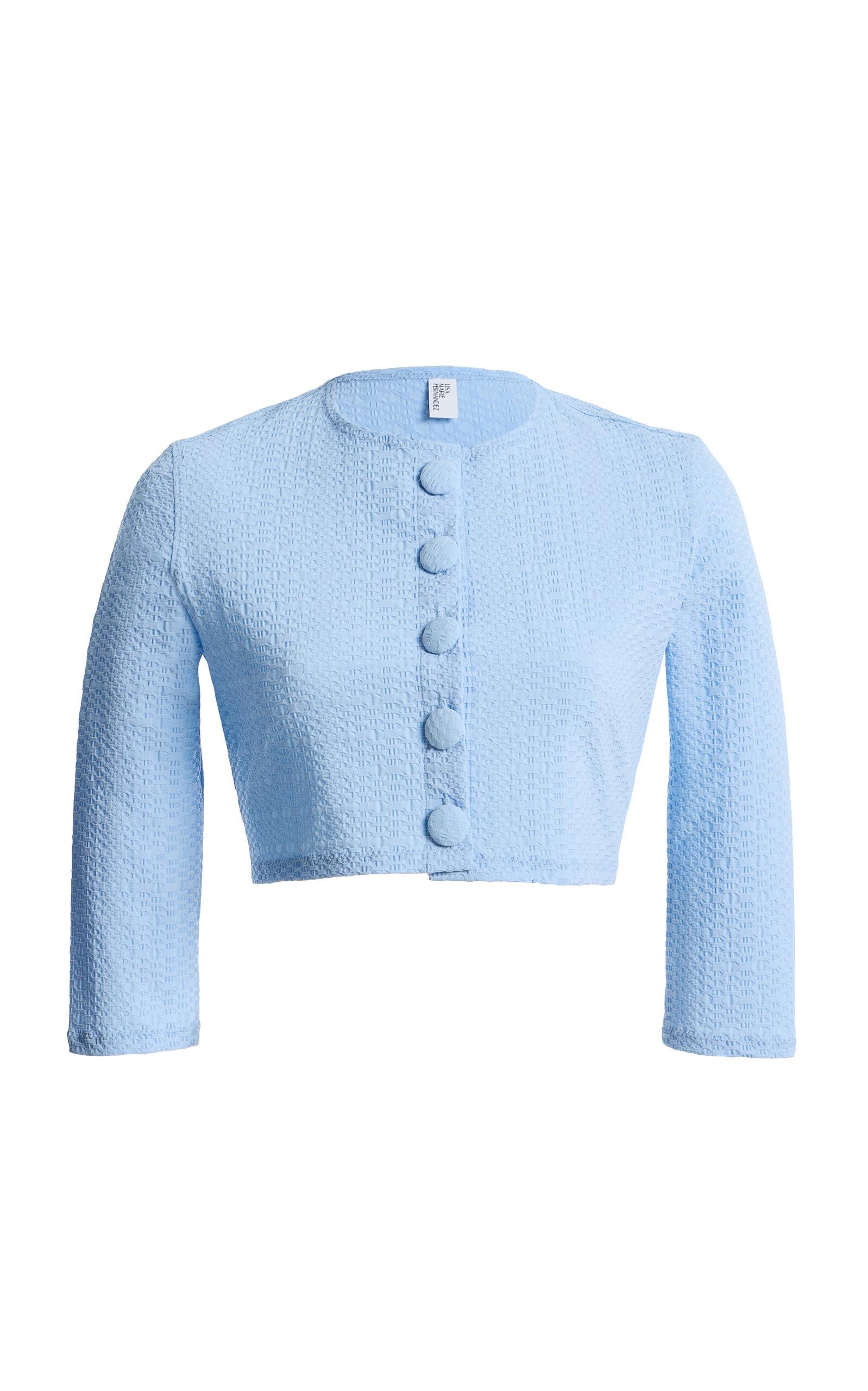 Lisa Marie Fernandez Seersucker Cardigan - Moda Operandi by LISA MARIE FERNANDEZ