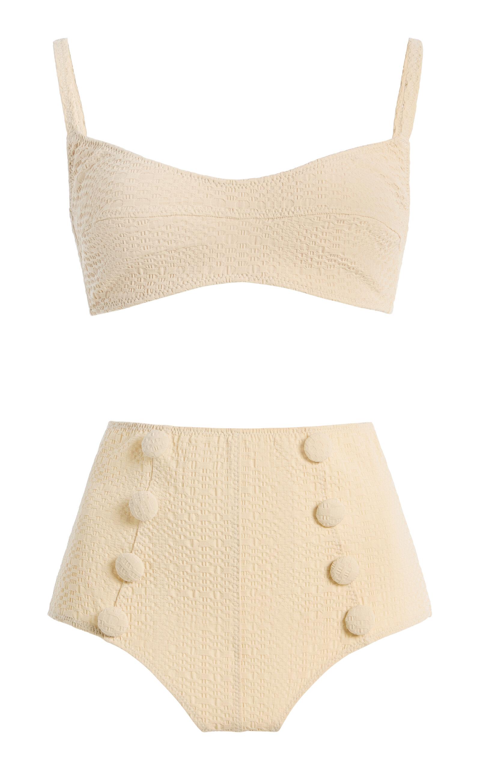 Lisa Marie Fernandezeersucker Balconette High-Waist Bikini - Moda Operandi by LISA MARIE FERNANDEZ