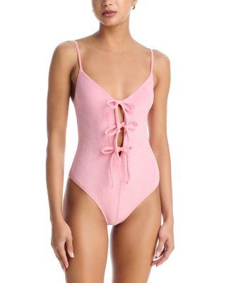 Maillot Tie Front Swimsuit by LISA MARIE FERNANDEZ
