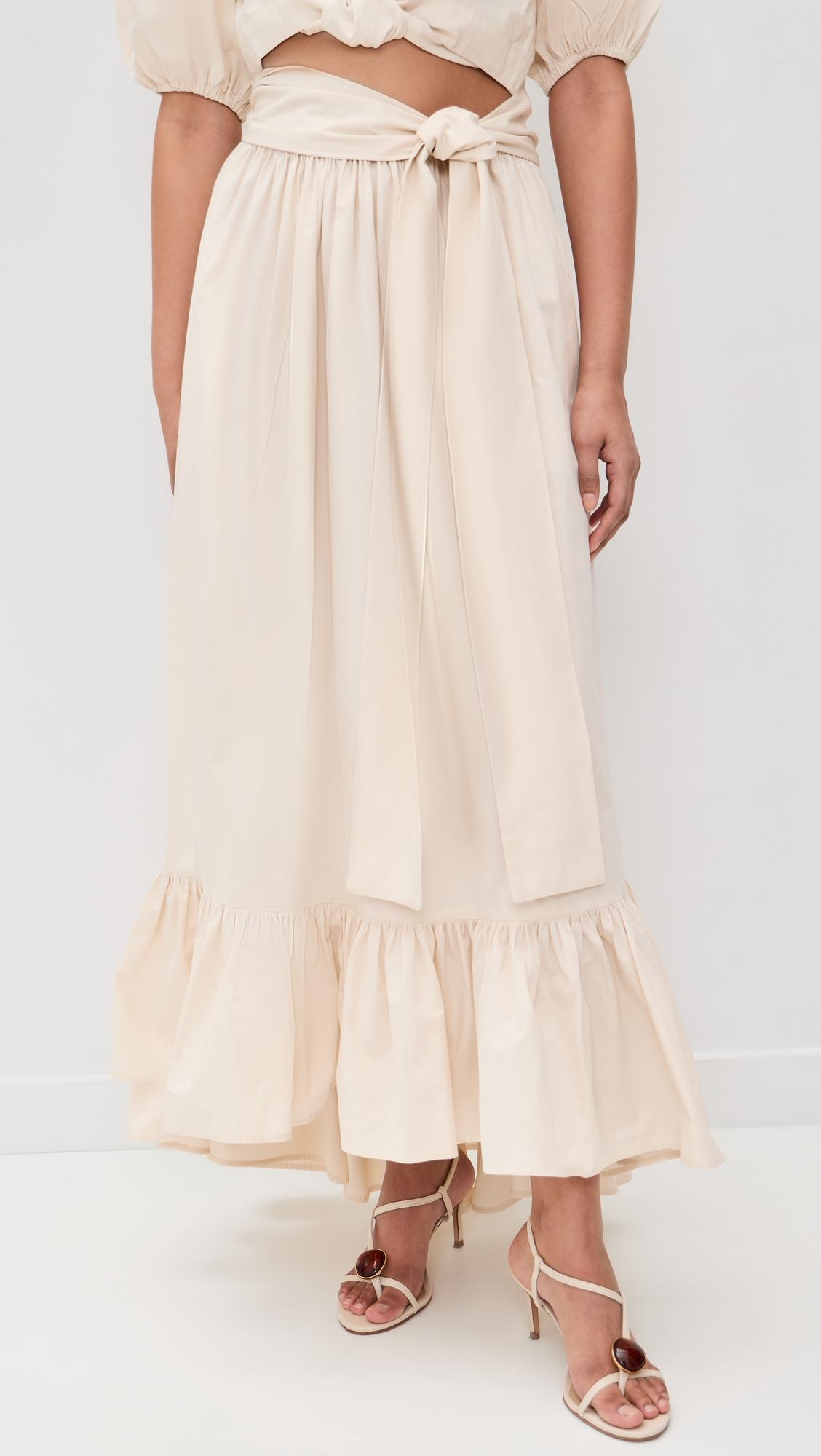 Nicole Poplin Skirt by LISA MARIE FERNANDEZ