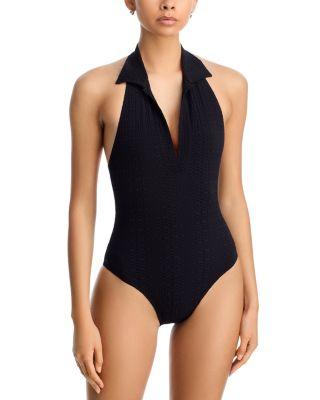 Polo Maillot Collared Swimsuit by LISA MARIE FERNANDEZ
