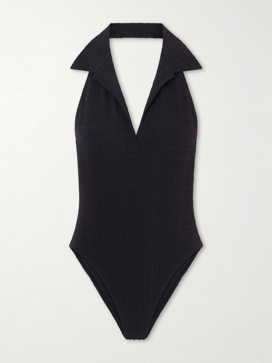 Polo seersucker swimsuit by LISA MARIE FERNANDEZ