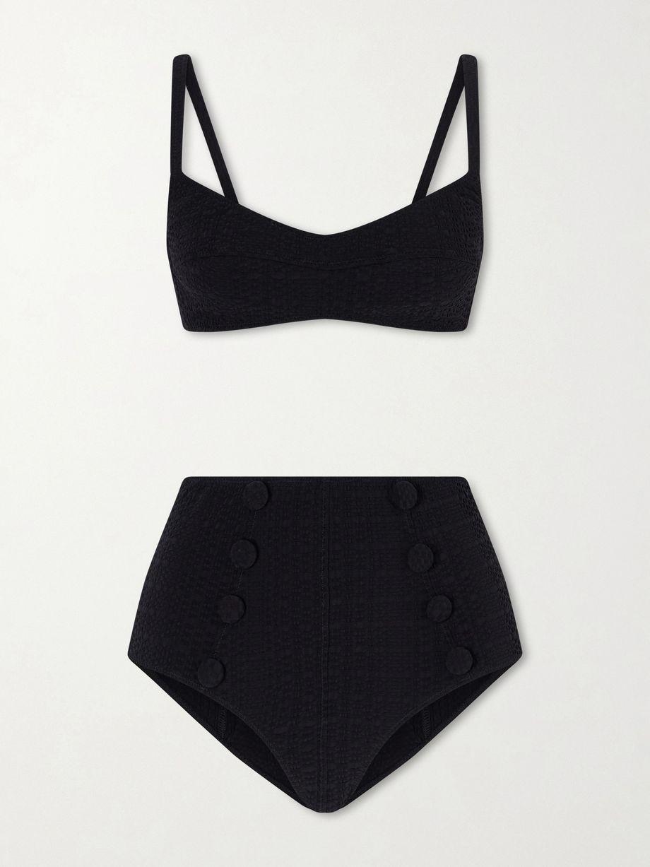 Seersucker bikini by LISA MARIE FERNANDEZ