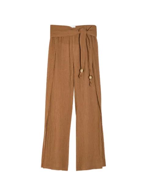 bead tie trousers by LISA MARIE FERNANDEZ
