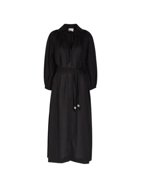 tie-detail collared midi dress by LISA MARIE FERNANDEZ