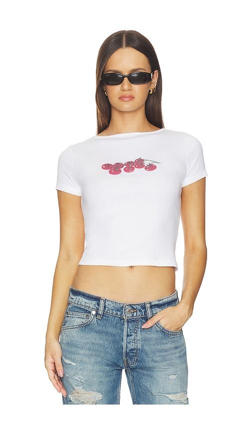 Lisa Says Gah Alex Tee Shirt in White by LISA SAYS GAH