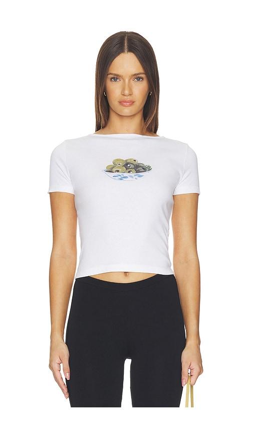 Lisa Says Gah Alex Tee Shirt in White by LISA SAYS GAH