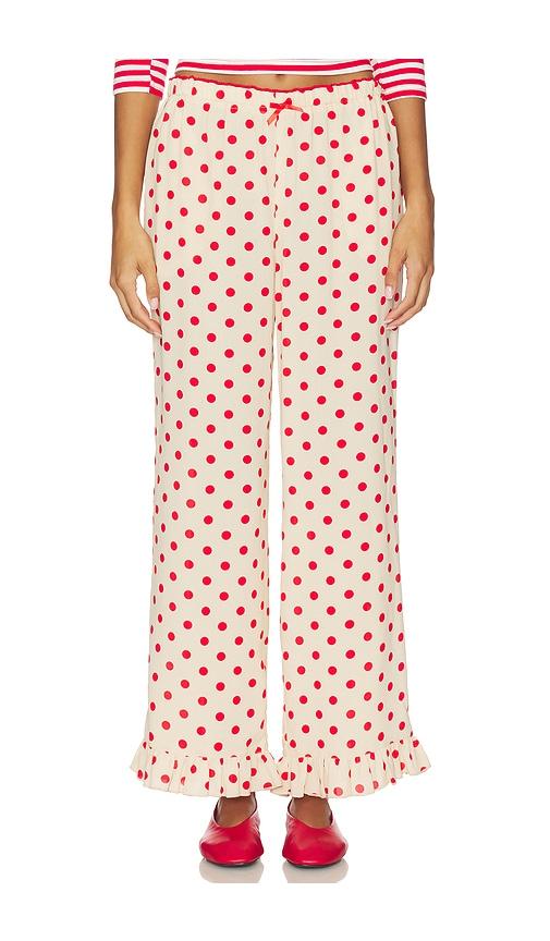 Lisa Says Gah Liora Ruffle Pant in Ivory by LISA SAYS GAH