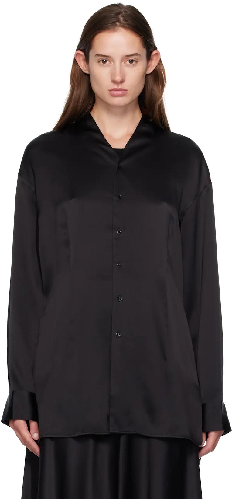 Black Button-Up Shirt by LISA YANG