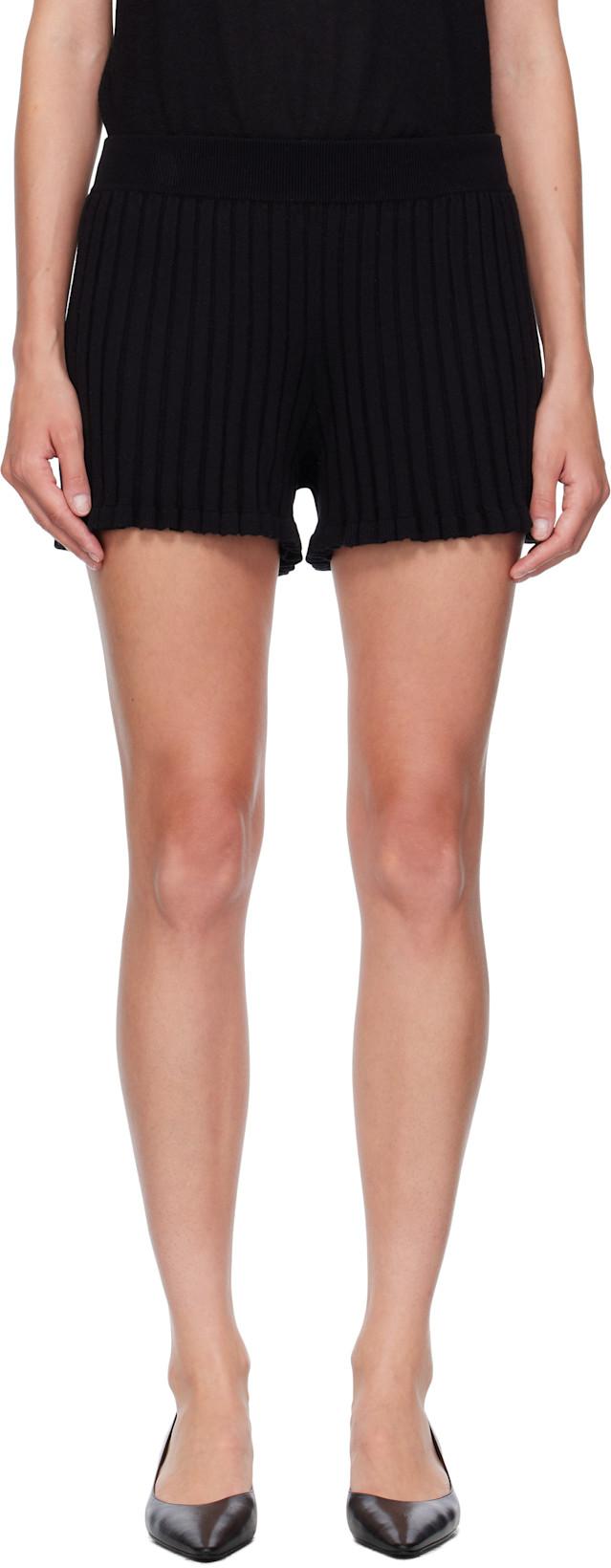 Black Feliza Shorts by LISA YANG