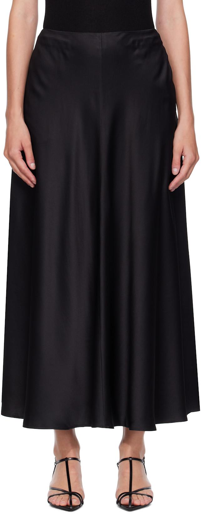 Black Full Midi Skirt by LISA YANG