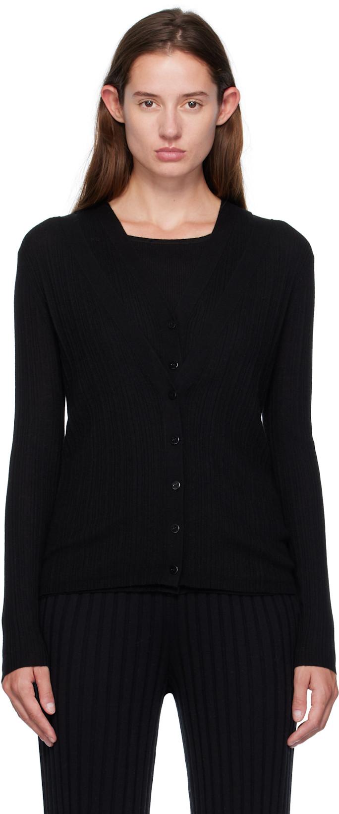 Black Vanna Cardigan by LISA YANG