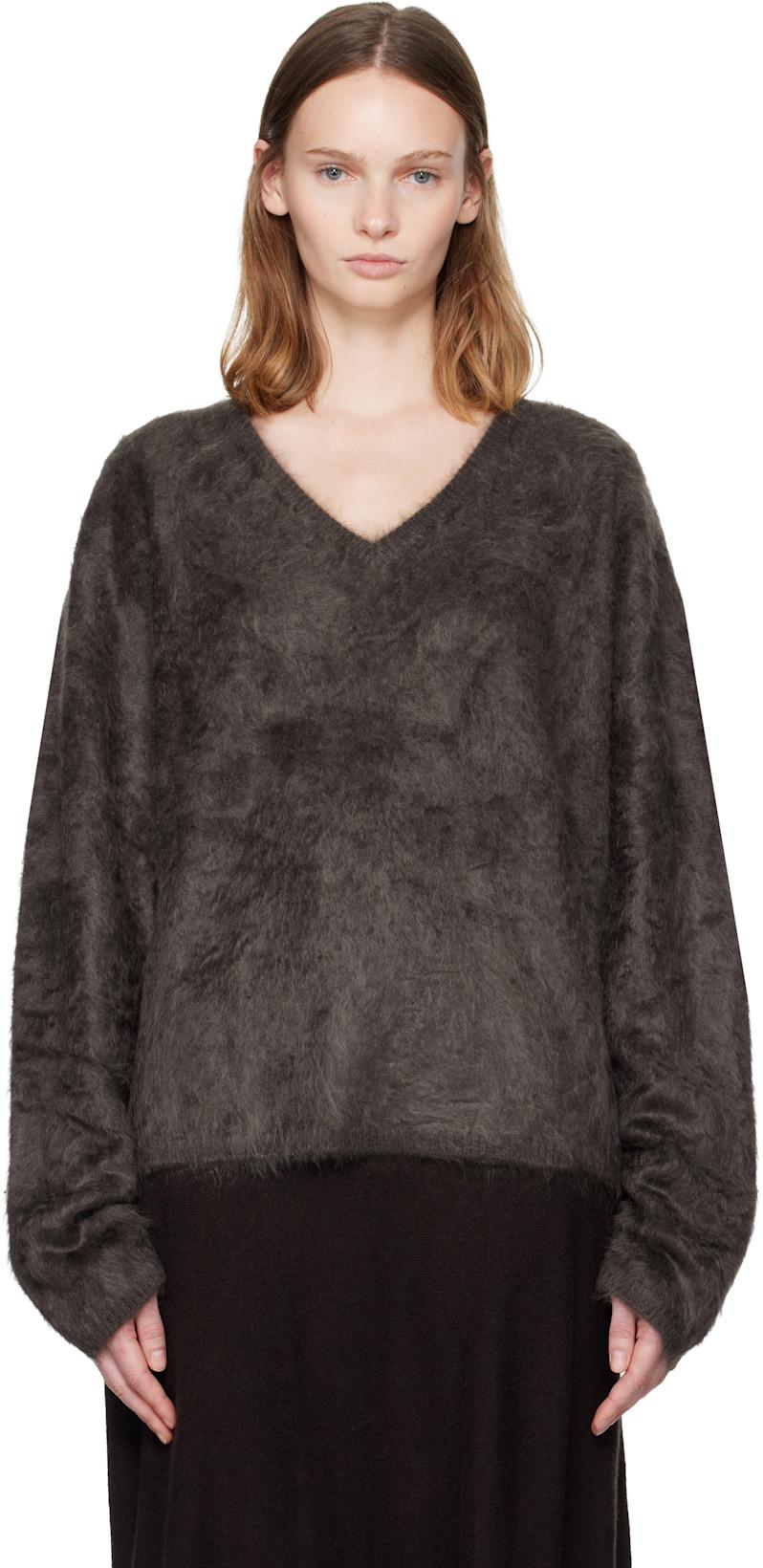 Brown Margareta Sweater by LISA YANG