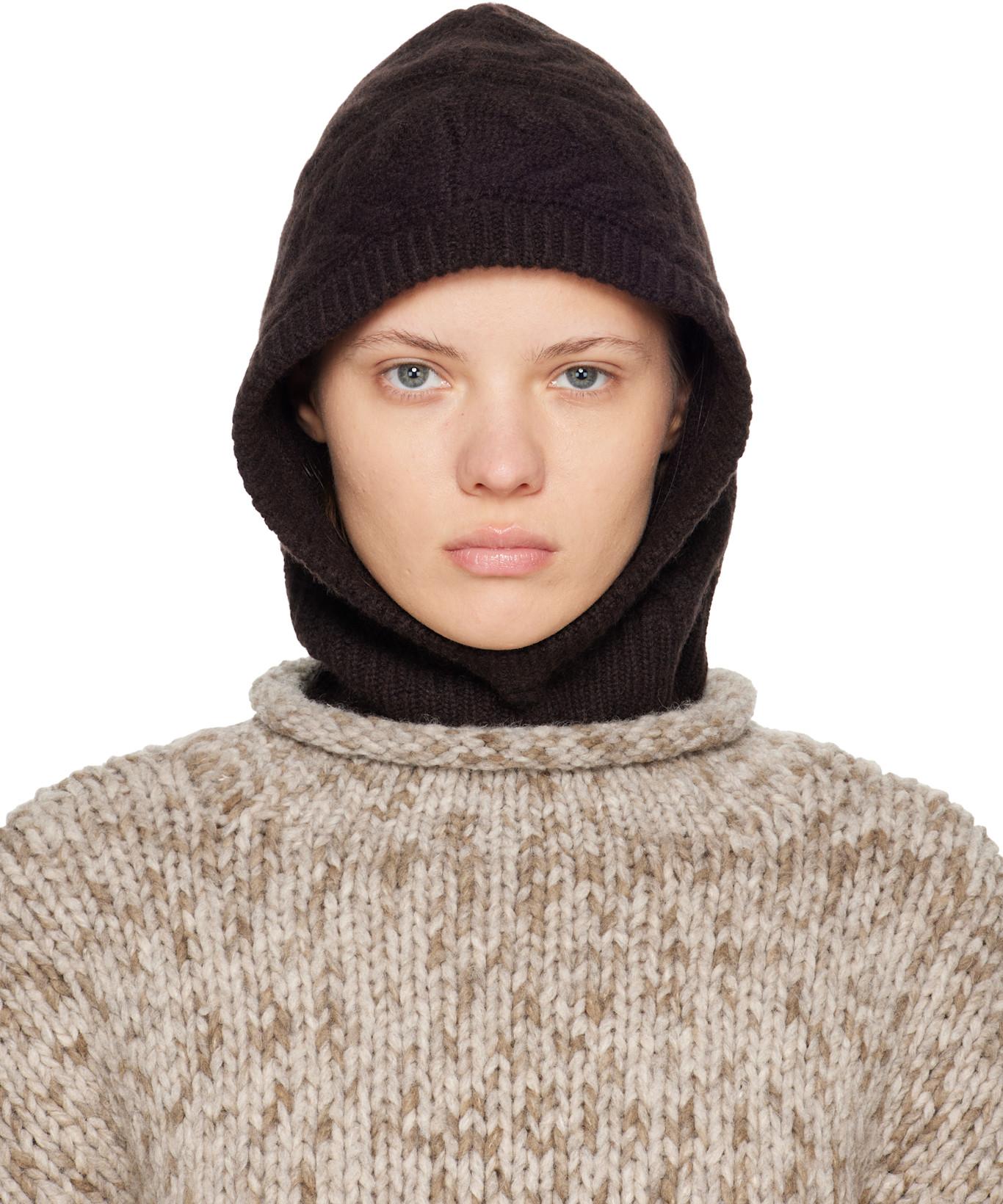 Brown Ylda Balaclava by LISA YANG