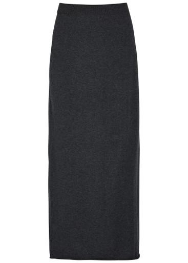 Charlotta cotton and cashmere-blend midi pencil skirt by LISA YANG