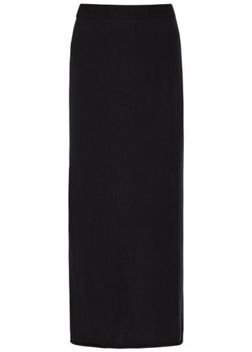 Charlotta cotton and cashmere-blend midi skirt by LISA YANG