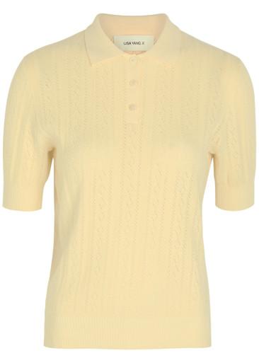 Christine pointelle cotton and cashmere-blend top by LISA YANG