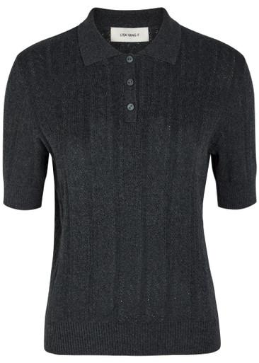Christine pointelle cotton and cashmere-blend top by LISA YANG