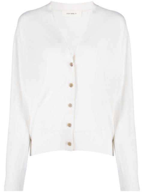 Cia buttoned V-neck cardigan by LISA YANG