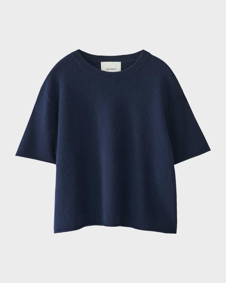 Cila Short-Sleeve Cashmere T-Shirt by LISA YANG