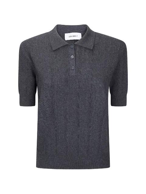 Cristine buttoned polo top by LISA YANG