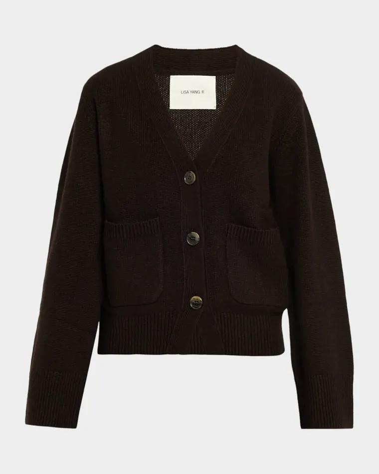 Danni Cashmere V-Neck Cardigan by LISA YANG