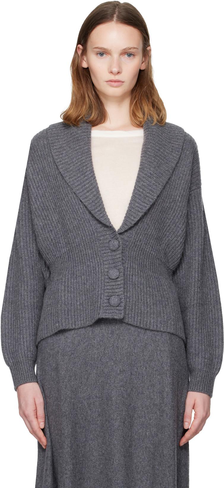 Gray Alessandra Cardigan by LISA YANG
